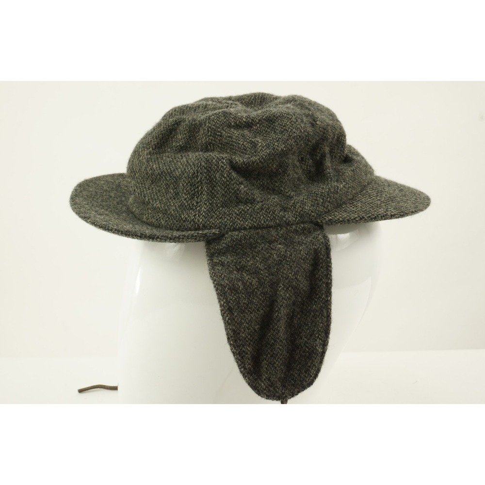 City Sport Caps Gray Knit Wool Wool Trapper Hat Kids EU Size 55 String Adjustabl